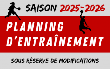 Planning d'entraînements 2025-2026